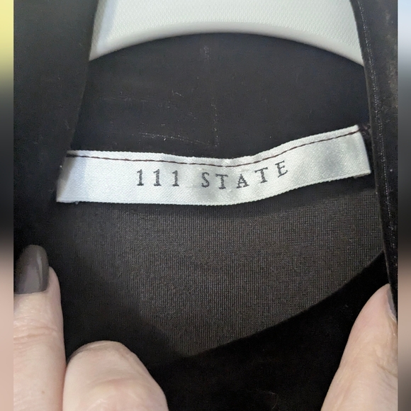 111 State Brown Velvet Crop Top - Picture 2 of 5